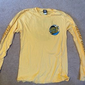 Yellow Santa Cruz Long Sleeve Size Medium